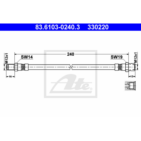 83.6103-0240.3 - Bromsslang 