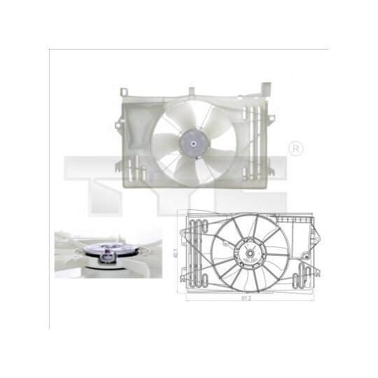 836-0013 - Fan, radiator 