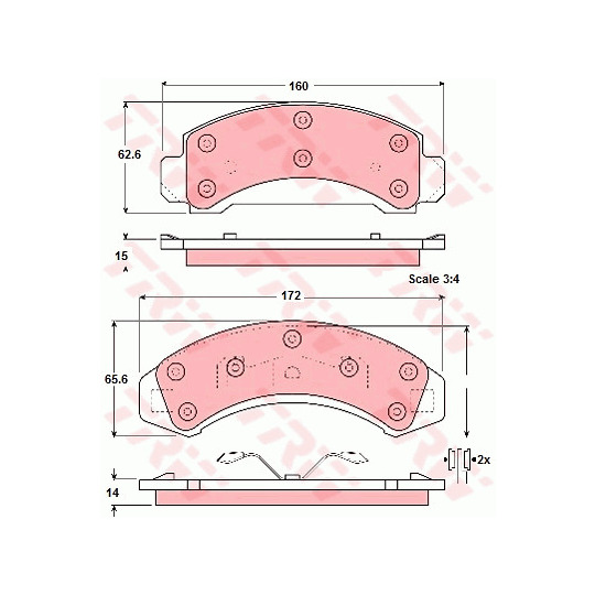 GDB4013 - Brake Pad Set, disc brake 