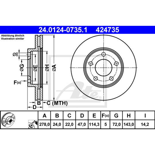 24.0124-0735.1 - Brake Disc 