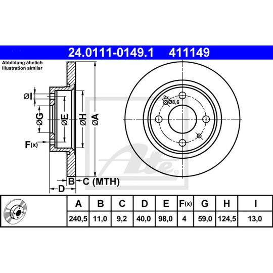 24.0111-0149.1 - Brake Disc 