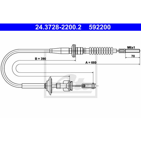24.3728-2200.2 - Clutch Cable 