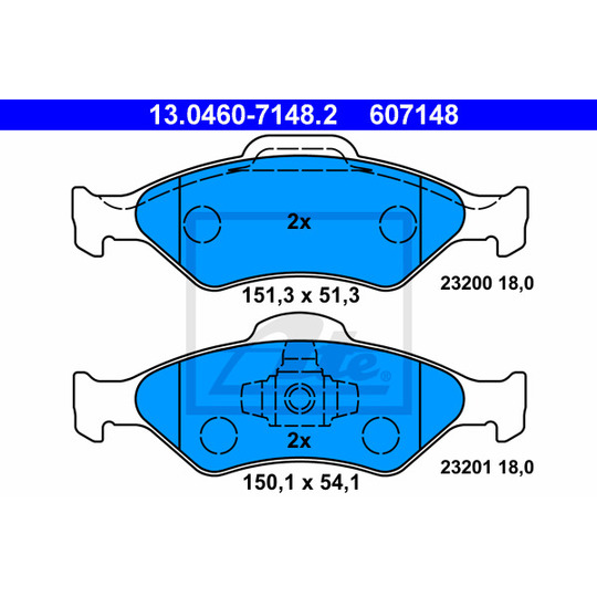 13.0460-7148.2 - Brake Pad Set, disc brake 