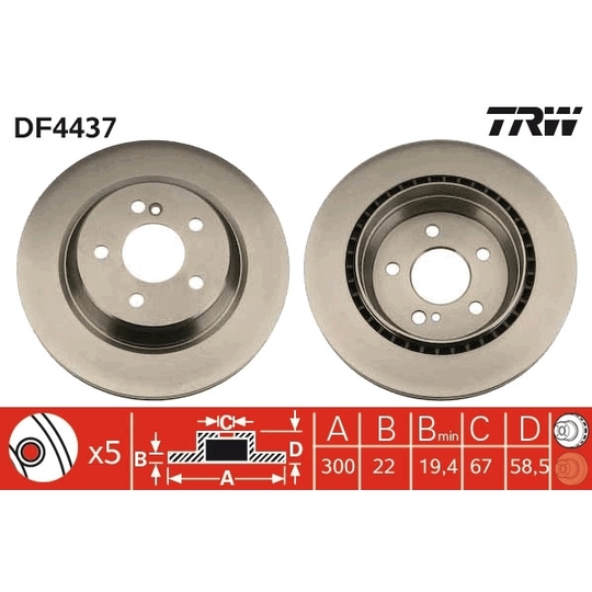 DF4437 - Brake Disc 