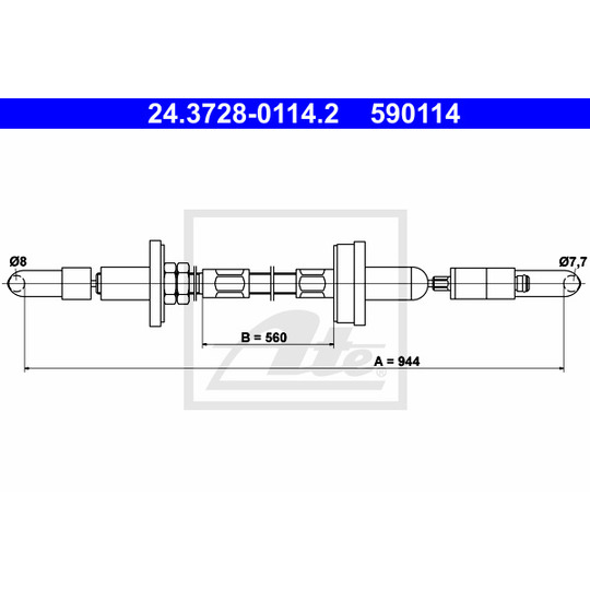 24.3728-0114.2 - Clutch Cable 