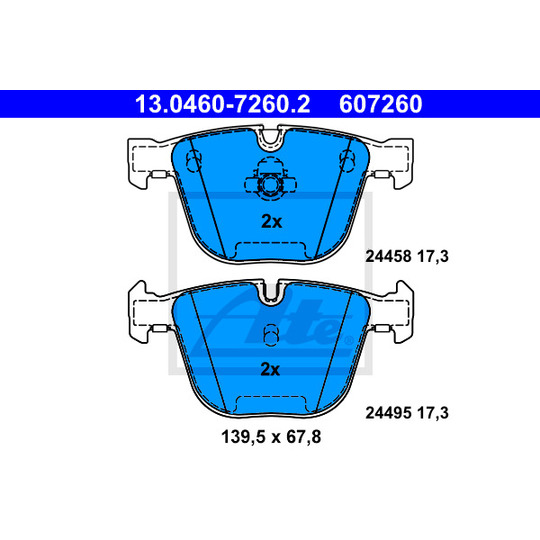 13.0460-7260.2 - Piduriklotsi komplekt, ketaspidur 