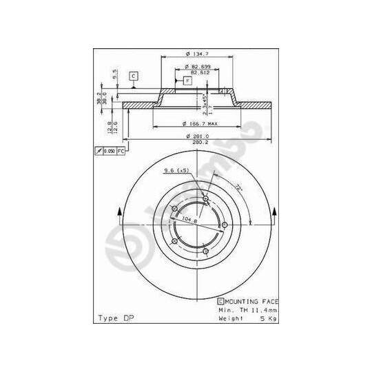 08.1580.10 - Brake Disc 