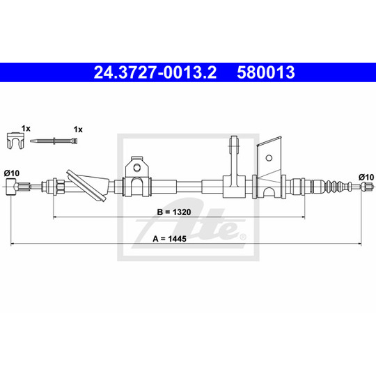 24.3727-0013.2 - Cable, parking brake 