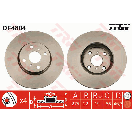 DF4804 - Brake Disc 