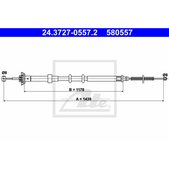 24.3727-0557.2 - Cable, parking brake 
