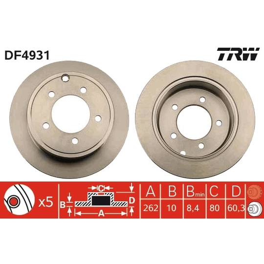 DF4931 - Brake Disc 