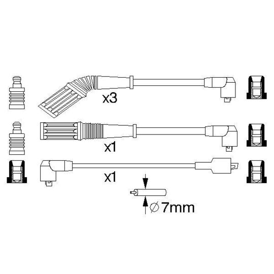 0 986 357 075 - Ignition Cable Kit 