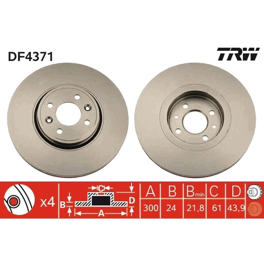 DF4371 - Brake Disc 