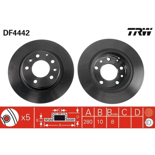 DF4442 - Brake Disc 