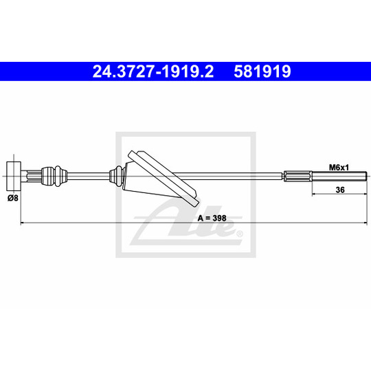 24.3727-1919.2 - Cable, parking brake 