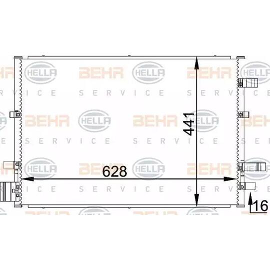 8FC 351 318-361 - Condenser, air conditioning 