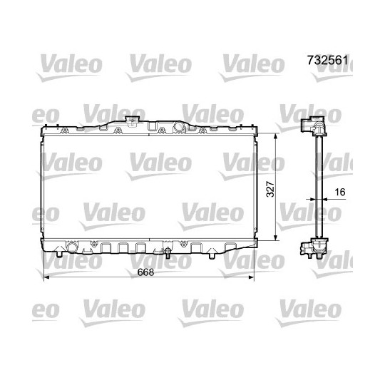 732561 - Radiator, engine cooling 