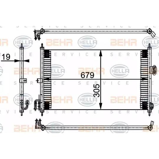 8FC 351 038-581 - Condenser, air conditioning 