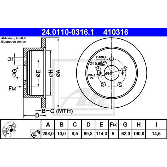 24.0110-0316.1 - Bromsskiva 