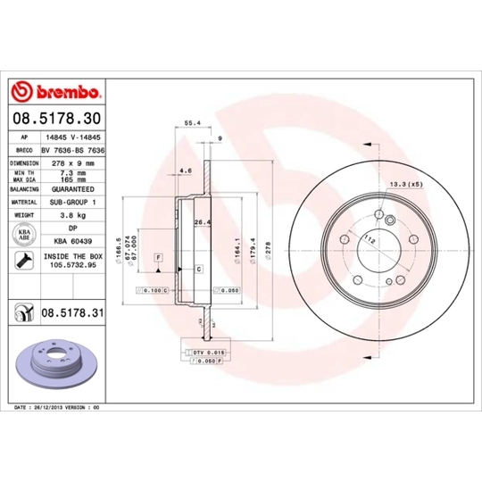 08.5178.30 - Brake Disc 