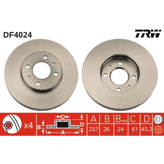 DF4024 - Brake Disc 