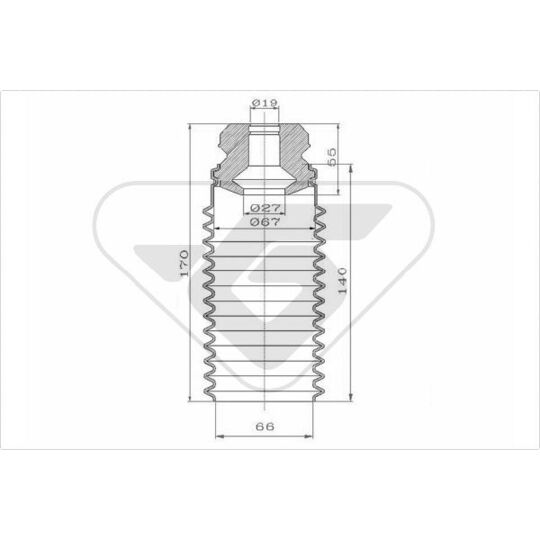 KP052 - Dust Cover Kit, shock absorber 