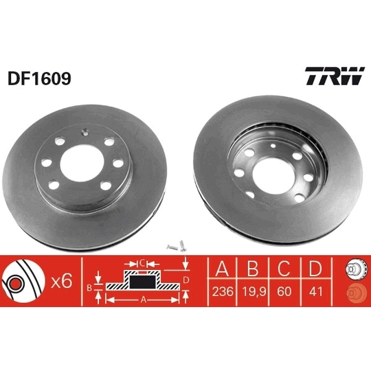 DF1609 - Brake Disc 