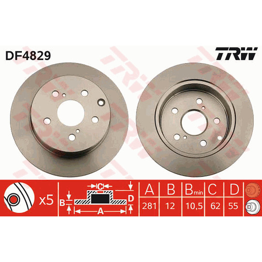 DF4829 - Brake Disc 