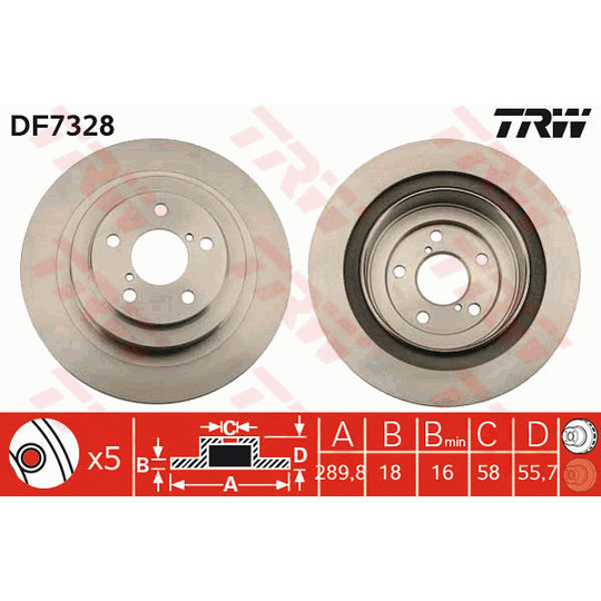 DF7328 - Brake Disc 