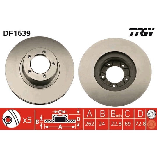 DF1639 - Brake Disc 