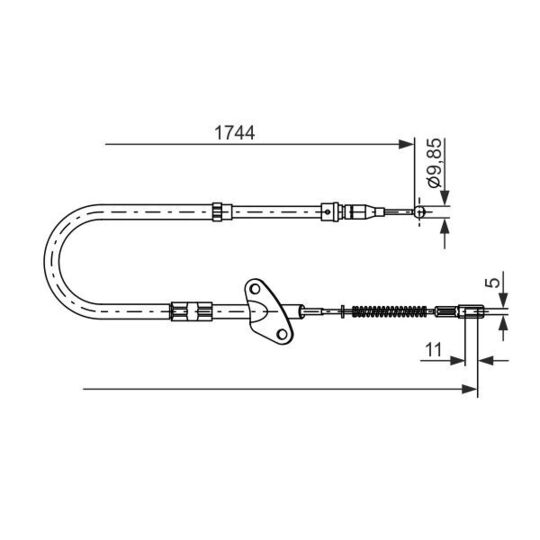 1 987 477 121 - Cable, parking brake 
