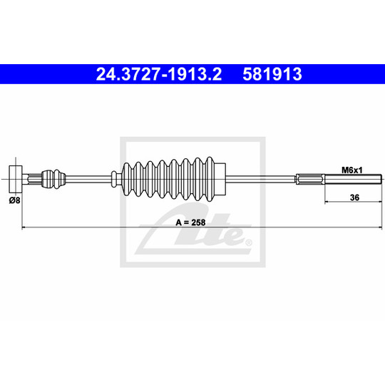 24.3727-1913.2 - Cable, parking brake 