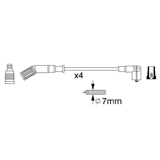0 356 912 841 - Ignition Cable Kit 