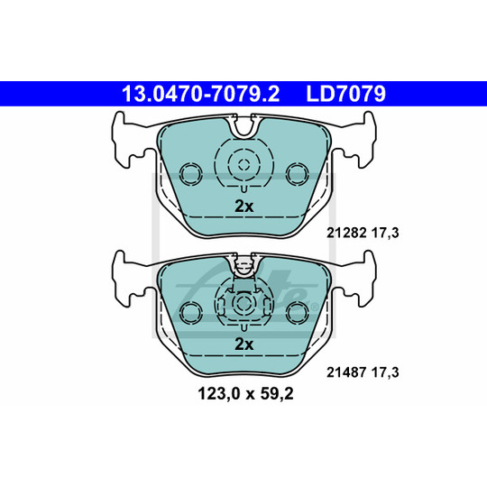13.0470-7079.2 - Brake Pad Set, disc brake 