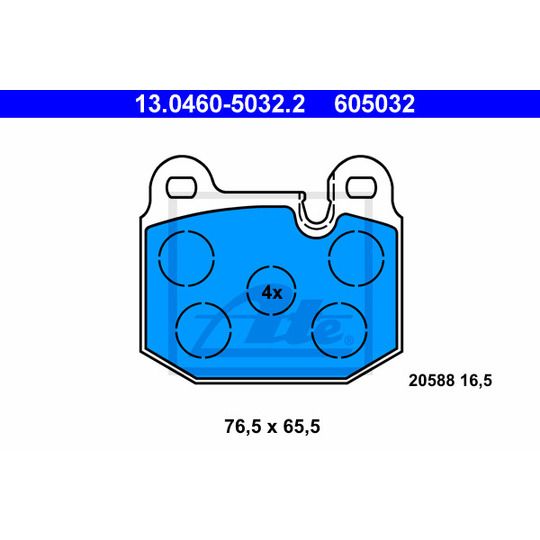 13.0460-5032.2 - Brake Pad Set, disc brake 