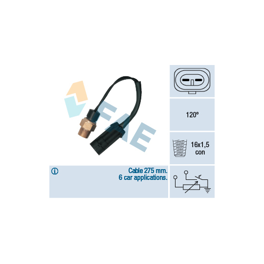 34380 - Sensor, kylmedietemperatur 