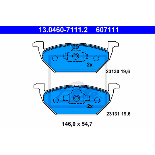 13.0460-7111.2 - Brake Pad Set, disc brake 