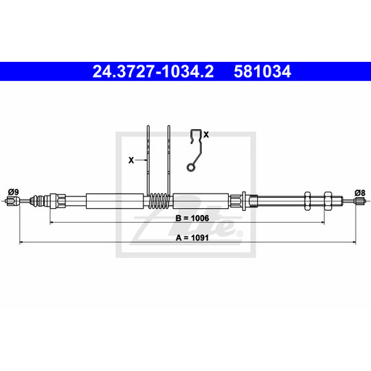 24.3727-1034.2 - Cable, parking brake 