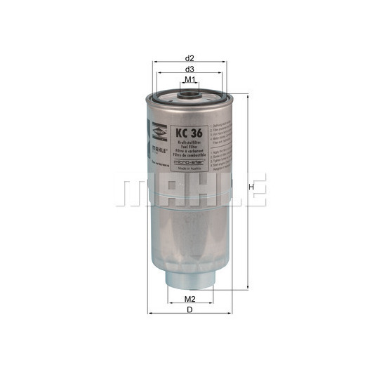 KC 36 - Fuel filter 