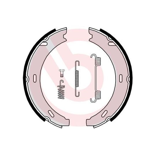 S 50 502 - Brake Shoe Set, parking brake 