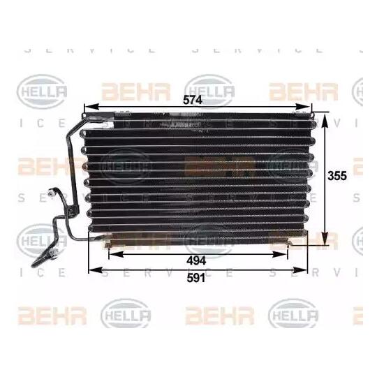 8FC 351 035-241 - Condenser, air conditioning 