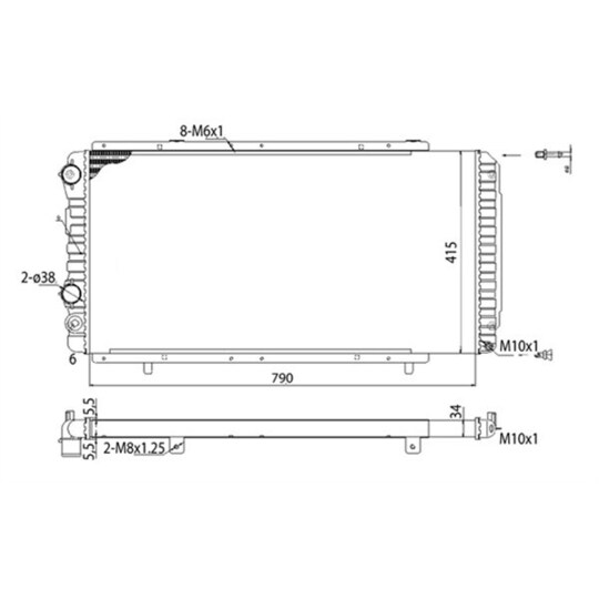 350213707003 - Radiator, engine cooling 