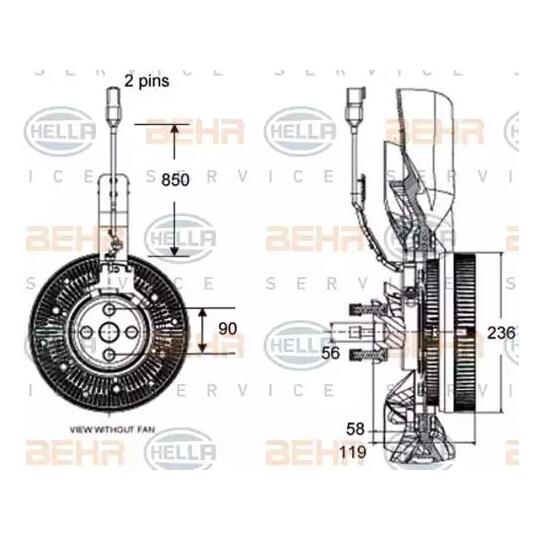 8MV 376 758-541 - Clutch, radiator fan 