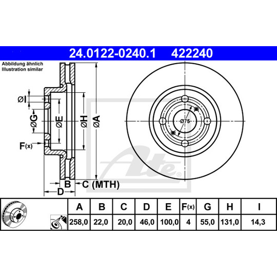 24.0122-0240.1 - Brake Disc 