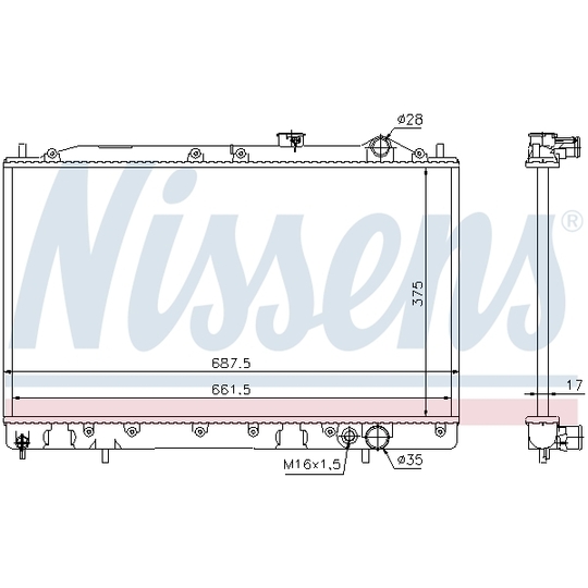 62834 - Radiator, engine cooling 