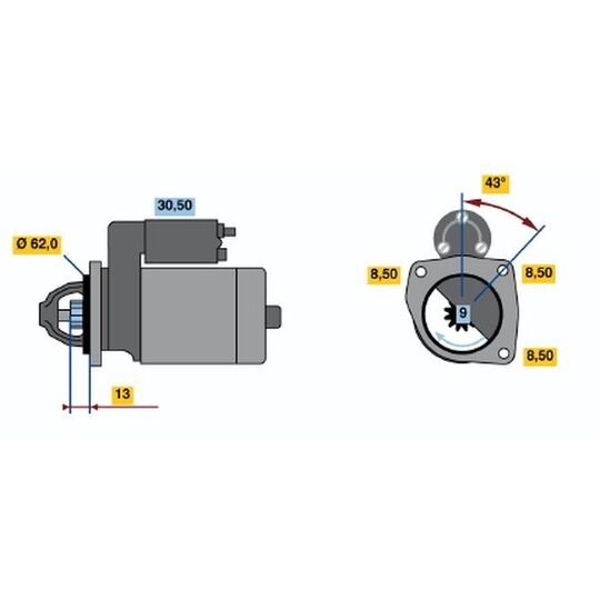 0 986 014 960 - Startmotor 