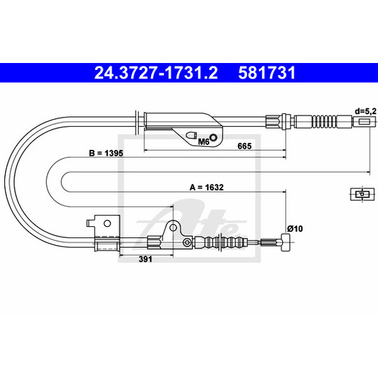 24.3727-1731.2 - Cable, parking brake 
