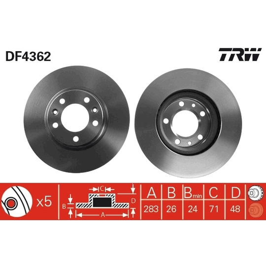 DF4362 - Brake Disc 