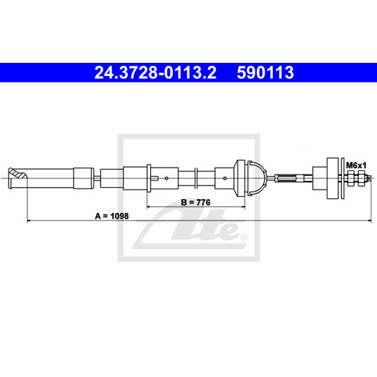 24.3728-0113.2 - Clutch Cable 