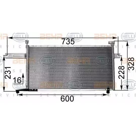 8FC 351 300-731 - Condenser, air conditioning 